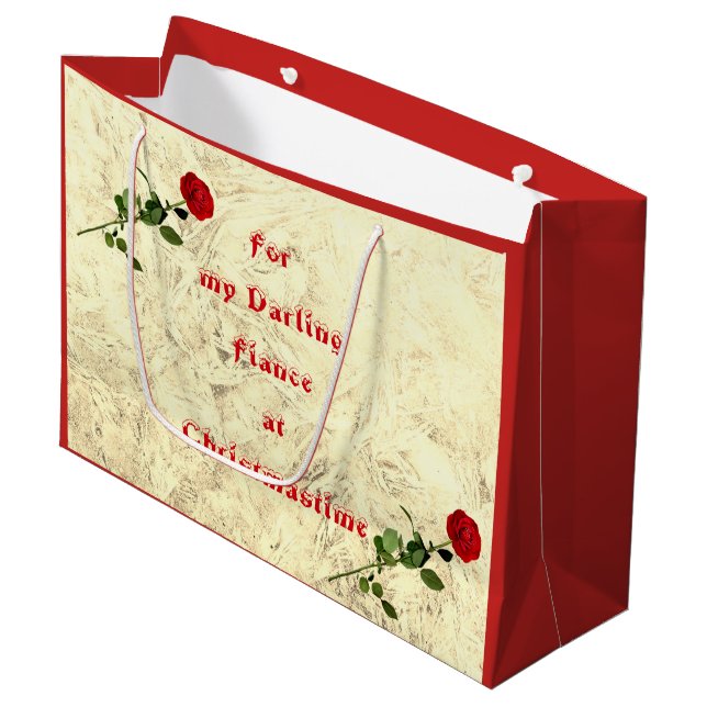 Röd ros Darling Fiance i julklapp (Framsidan Vinklad)