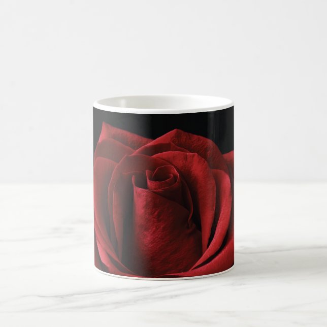 Röd ros dekorativ kudde kaffemugg (Center)