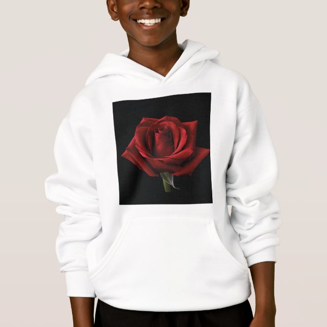 Röd ros dekorativ kudde t shirt (Framsida)