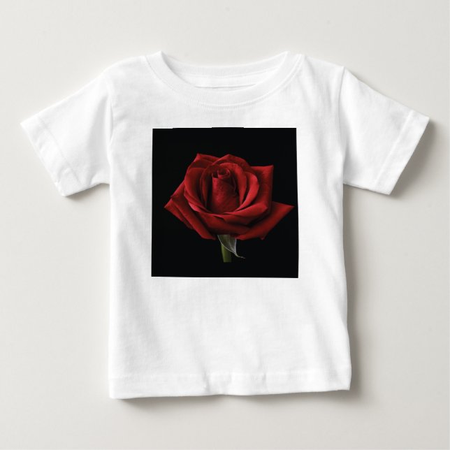 Röd ros dekorativ kudde t shirt (Framsida)