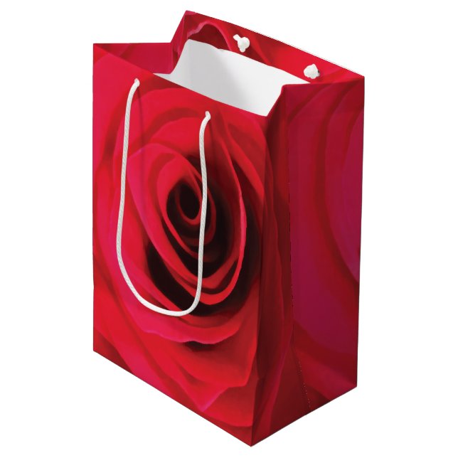 Röd ros detalj, abstrakt blomvirvel (Framsidan Vinklad)