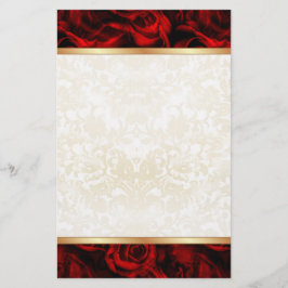 Röd ros Elegance Brevpapper