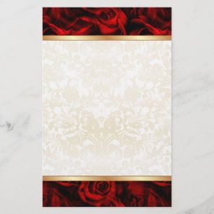 Röd ros Elegance Brevpapper