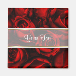 Röd Ros Elegans Magnet