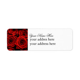 Röd ros-etikett returadress etikett