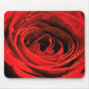 Röd ros Flower Kärlek Valentines Mouse Pad Musmatta