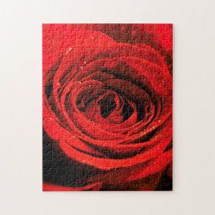 Röd ros Flower Kreativ Jigszle Puzzle Pussel