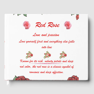 Röd ros Flower Language Gästböcker
