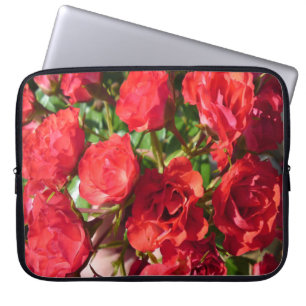 Röd ros Flower Laptop sleeve