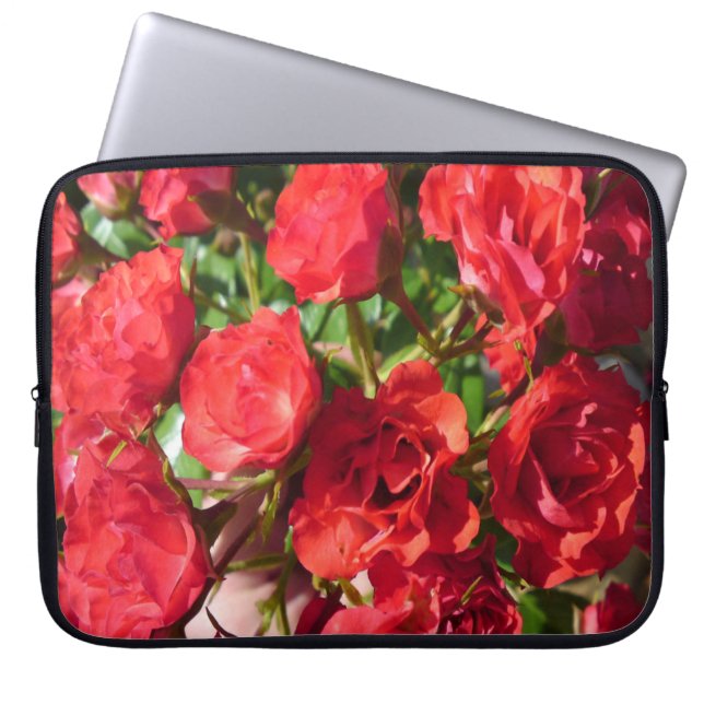 Röd ros Flower Laptop sleeve (Framsidan)