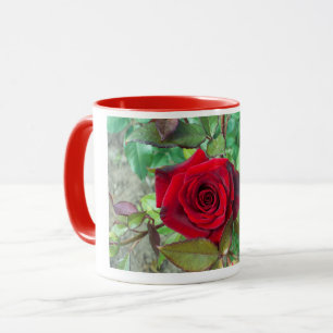 Röd ros Flower Mugg