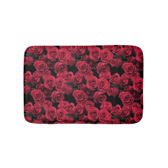 Röd ros Flowers Bath Mats Badrumsmatta (Framsidan)