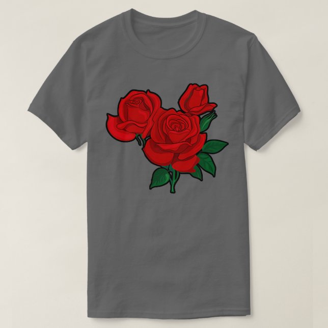 Röd ros för manar, Kvinnor och Ungdom T Shirt (Design framsida)