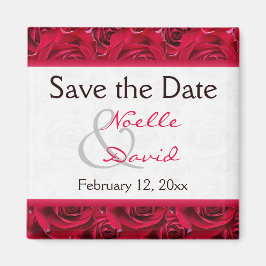 Röd ros Galore Wedding Favor Magnet