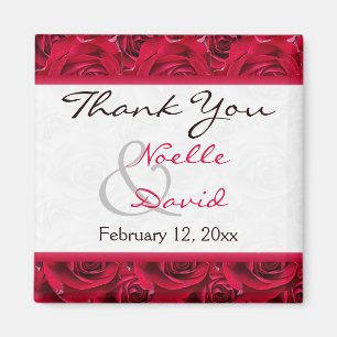 Röd ros Galore Wedding Favor Magnet