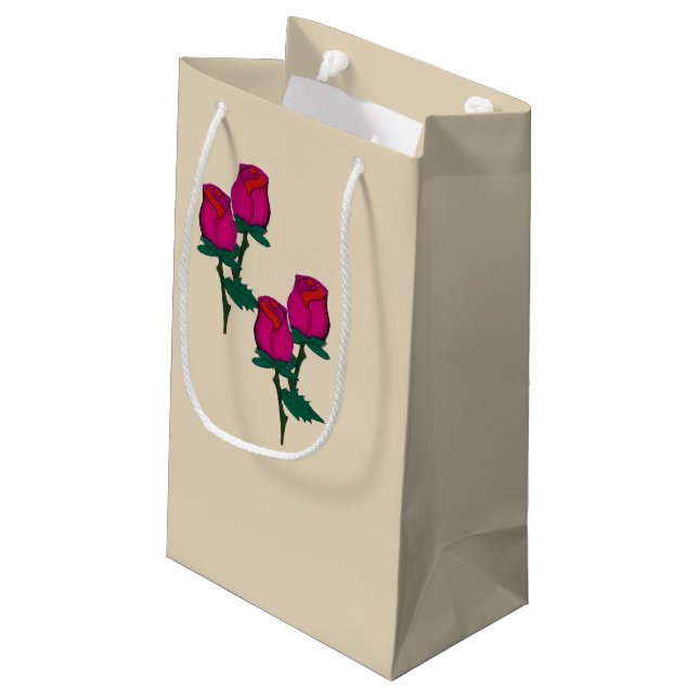 Röd ros Gift Bag (Baksidan Vinklad)
