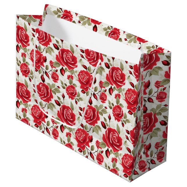 Röd ros Gift Bag (Framsidan Vinklad)