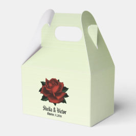 Röd ros Gothic Bröllop Personlig Presentaskar