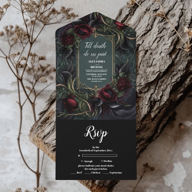 Röd ros Gothic Halloween Bröllop (Skapare uppladdad)