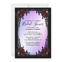 Röd ros Gothic Möhippa med registreringsinformatio