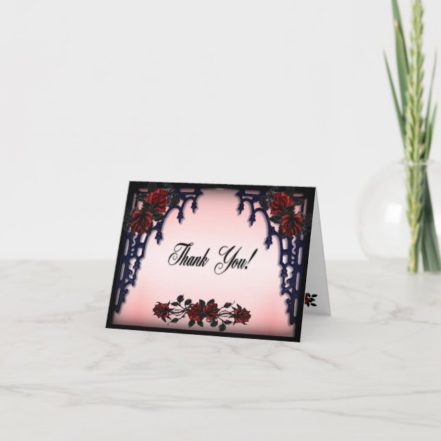 Röd ros gotiic Tack Blank Inside (Framsida)