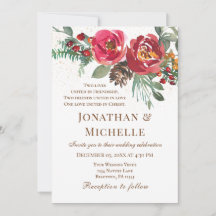 Röd ros Greenery Winter Christianl Bröllop