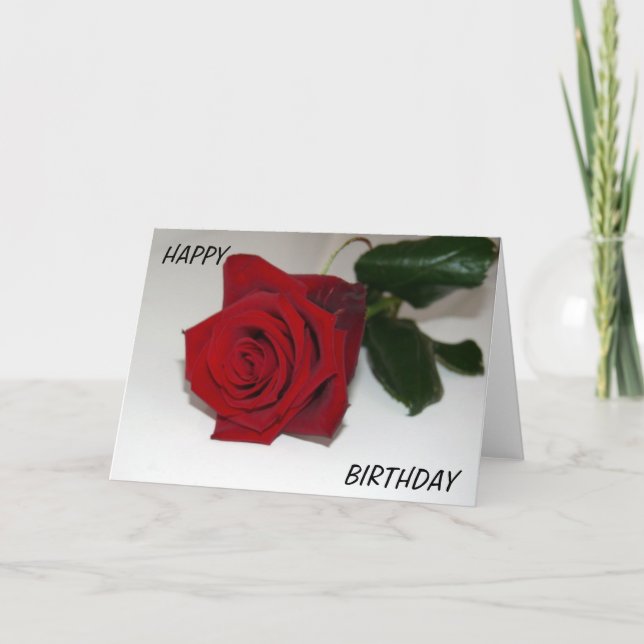 RÖD ROS GREETINGKORT KORT (Framsida)