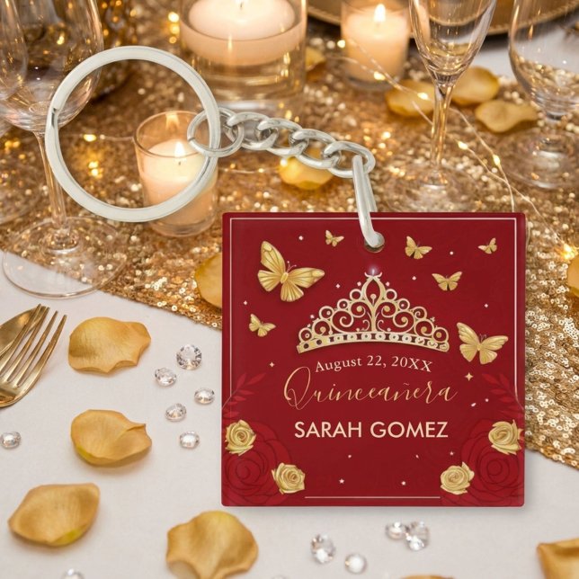 Röd Ros Guld Quinceanera (Skapare uppladdad)