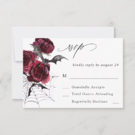 Röd ros Halloween Fladdermus, ingen OSA för måltid