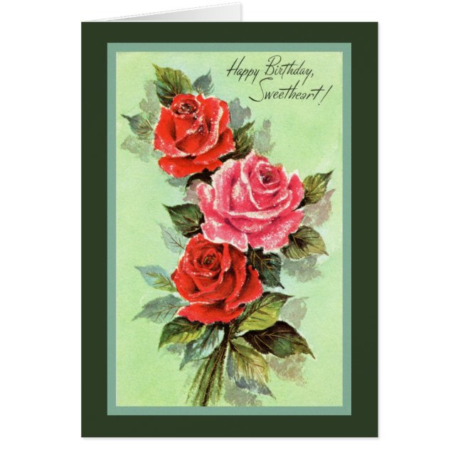 Röd ros hälsningskort (Framsidan)