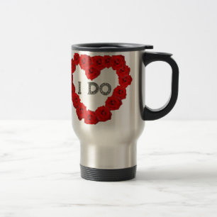Röd ros Heart I Do Bling Coffee Tea Resemugg