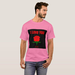 Röd ros I Kärlek Du Manar Rosa T Shirt