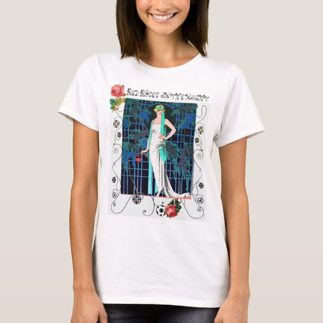 RÖD ROS I KVÄLL,ART DECO BEAUTY MODE TEE (Framsida)