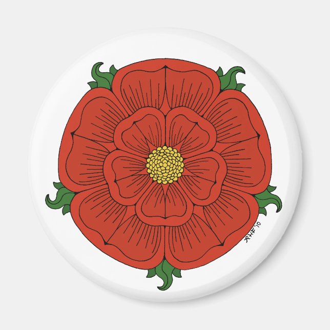 Röd ros i Lancaster Magnet (Framsidan)