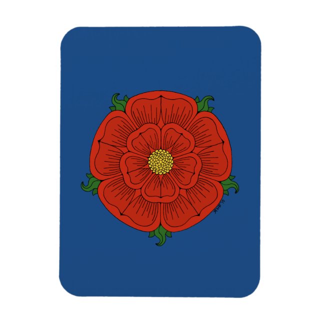 Röd ros i Lancaster Magnet (Vertikal)