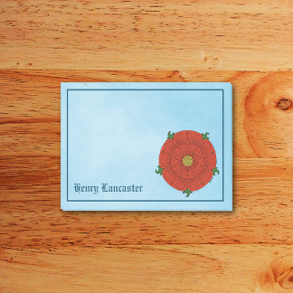 Röd ros i Lancaster Post-it Block