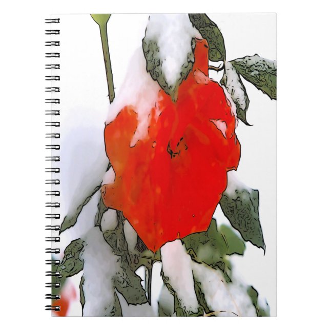 RÖD ROS i SNÖ Anteckningsbok (Framsidan)