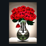 Röd ros i Vas Art Deco Abstrakt Art Poster<br><div class="desc">Röd ros i Vas Art Deco Abstrakt Art är en vacker röd ros-målning. Ett meningsfullt och symboliskt tema: röd ros representerar äkta kärlek. Ett meddelande från Lancashire bröllop om förtjusning och kärlek: idealiskt för trädgårdsmästare, florister, trädgårdsodlare eller ro älskare. Ro är den symbol som symboliserar kärlek och romantik. Tänka av...</div>