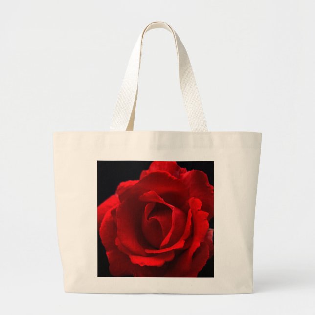 Röd ros jtcn Large Tote Bag Jumbo Tygkasse (Framsidan)