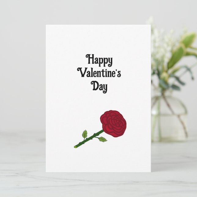 Röd ros julkort (Stående Fram)