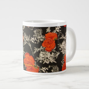 Röd ros jumbo mugg