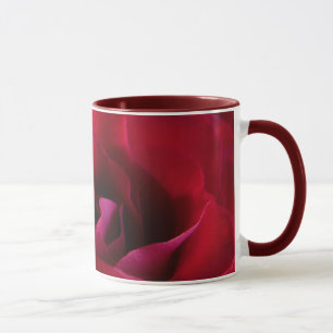 Röd Ros Kaffe Kopp Vacker Röd Ros Koppar