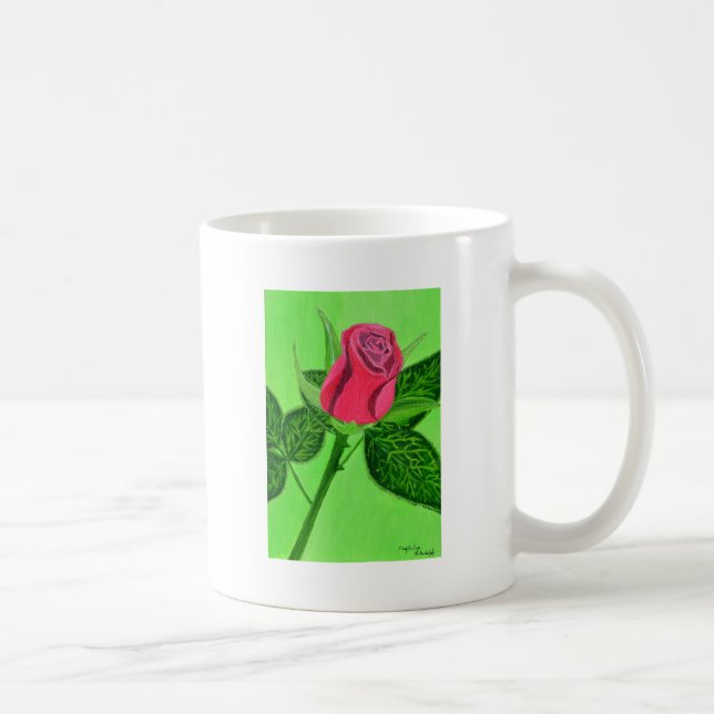 Röd ros kaffemugg (Höger)