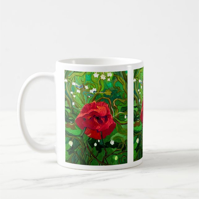 RÖD ROS  KAFFEMUGG (Vänster)