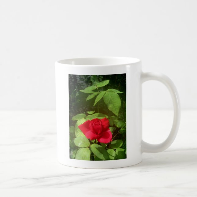 Röd ros kaffemugg (Höger)