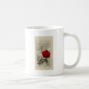 röd ros kaffemugg