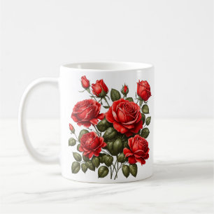 Röd ros kaffemugg