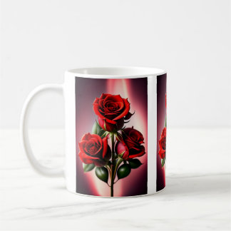 Röd ros kaffemugg