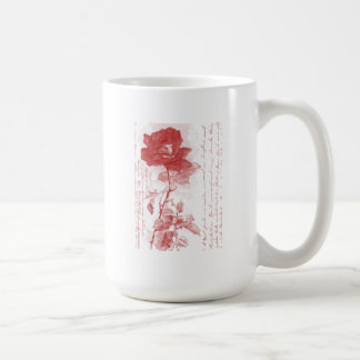 Röd ros kaffemugg