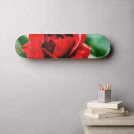 Röd ros Kärlek Mini Skateboard Bräda 18,5 Cm